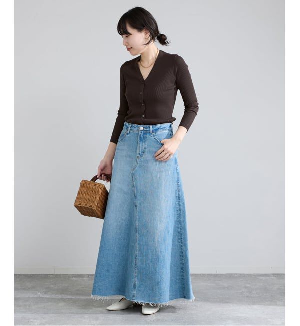 IENA「《新色/追加》ECO SPLASH リブVネックカーディガン」|カーディガン|