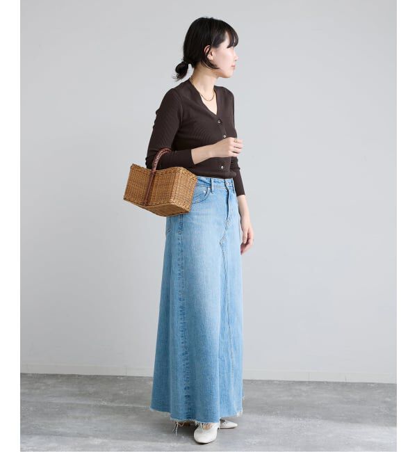 IENA「《新色/追加》ECO SPLASH リブVネックカーディガン」|カーディガン|