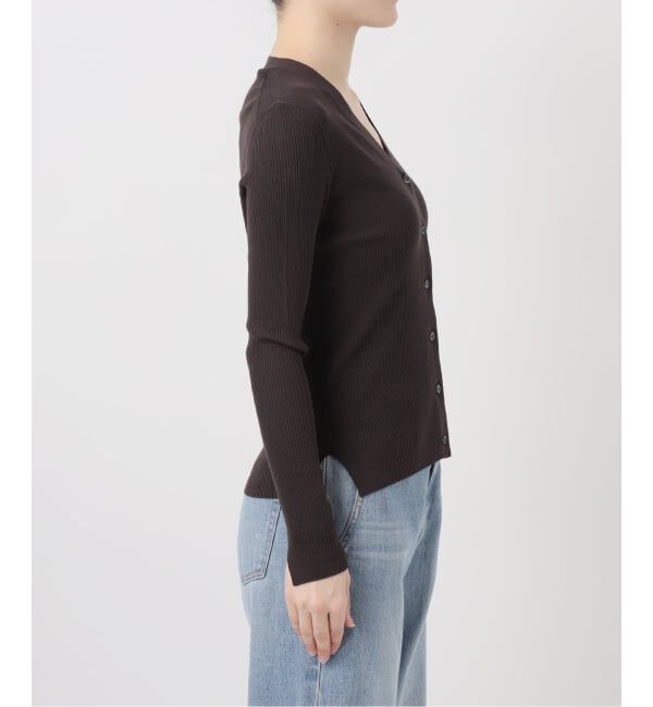 IENA「《新色/追加》ECO SPLASH リブVネックカーディガン」|カーディガン|