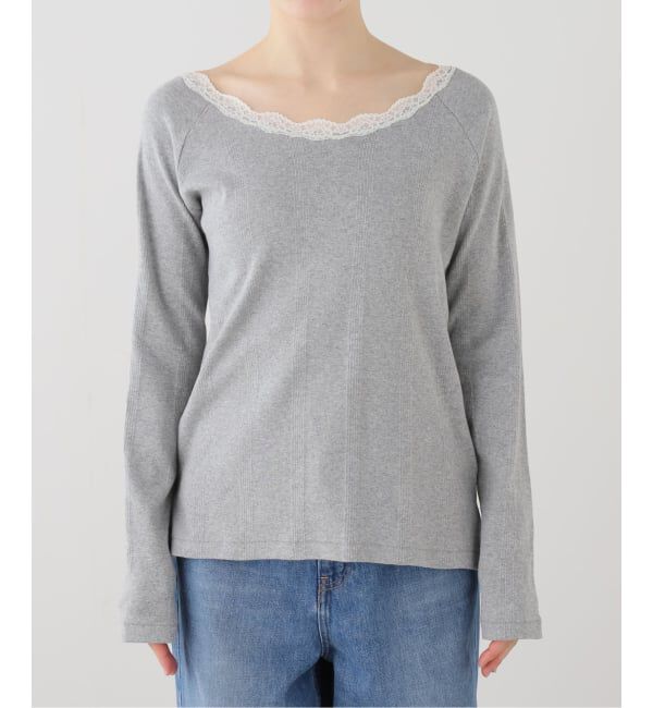 SLOBE IENA「《追加予約》miller/ミラー SLOBE別注 レースカットソー」|Tシャツ・カットソー|