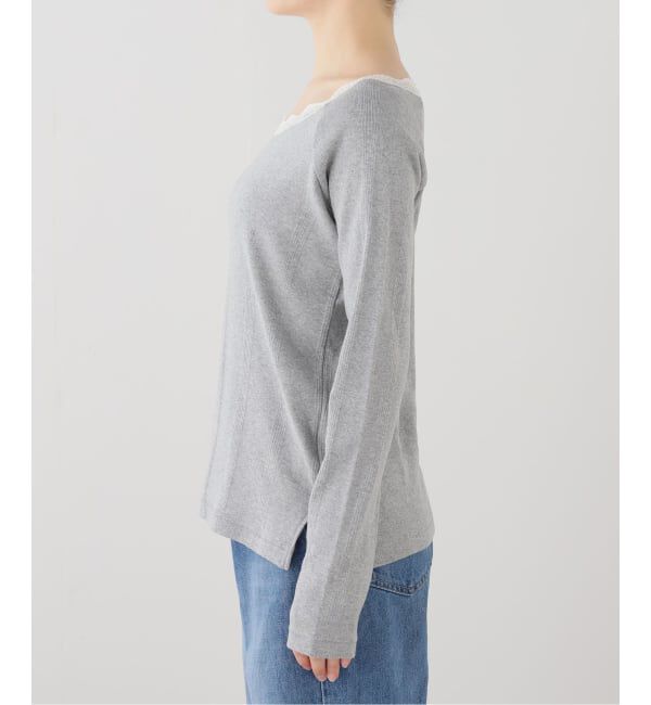 SLOBE IENA「《追加予約》miller/ミラー SLOBE別注 レースカットソー」|Tシャツ・カットソー|