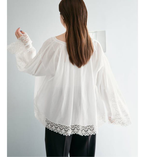 IENA「《予約》カットワークレースブラウス」|シャツ・ブラウス|