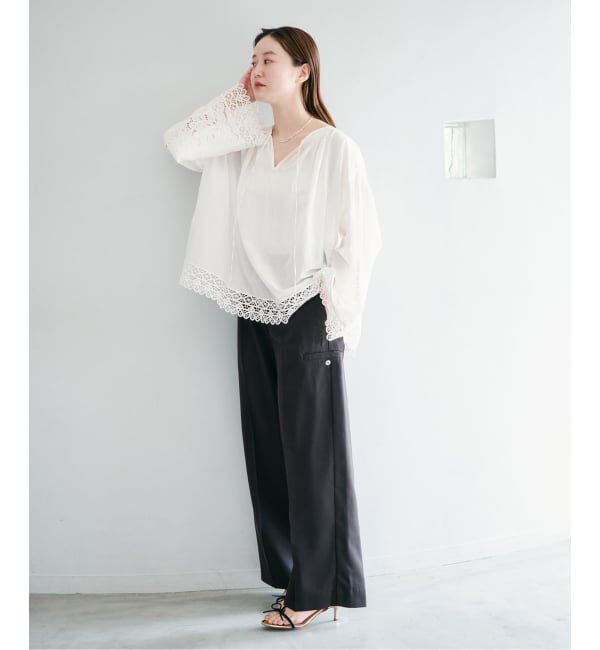 IENA「《予約》カットワークレースブラウス」|シャツ・ブラウス|