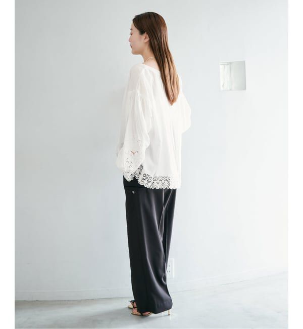 IENA「《予約》カットワークレースブラウス」|シャツ・ブラウス|