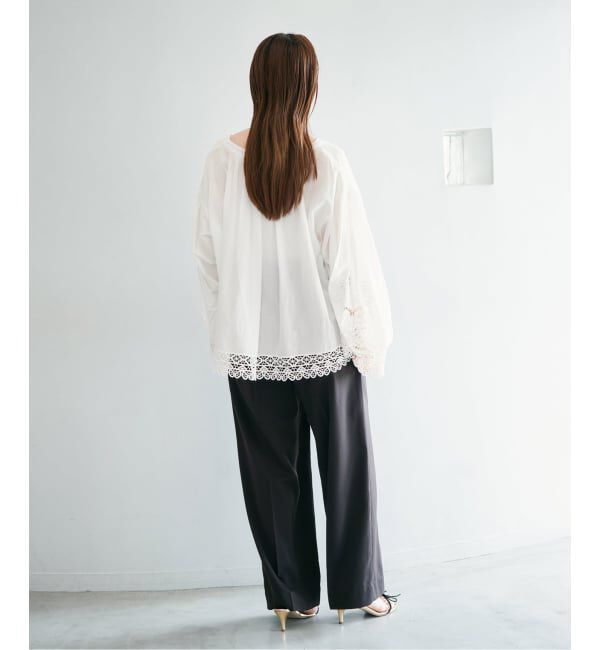 IENA「《予約》カットワークレースブラウス」|シャツ・ブラウス|