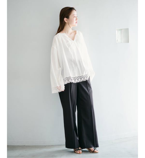 IENA「《予約》カットワークレースブラウス」|シャツ・ブラウス|