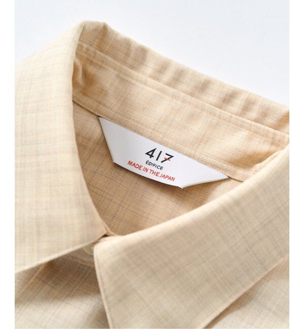 417 EDIFICE「LE JAPON Akita レギュラーウールシャツ」|シャツ・ブラウス|