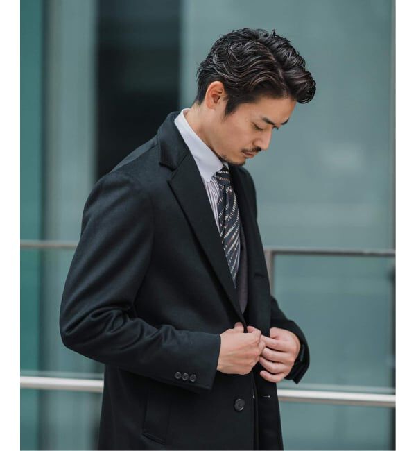 EDIFICE「SUPER 140&rsquo;s ウール / カシミヤ チェスターコート」|チェスターコート|