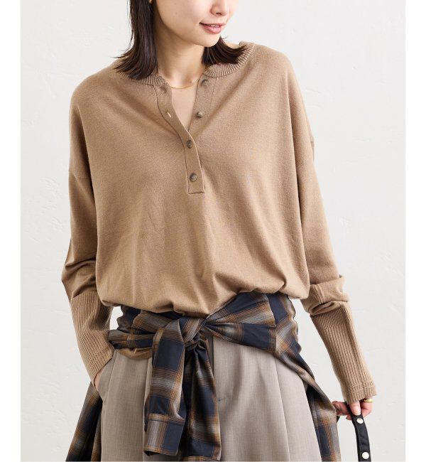 JOURNAL STANDARD「《WEB限定追加2》ウォッシャブル2WAYヘンリープルオーバー」|ニット・セーター|