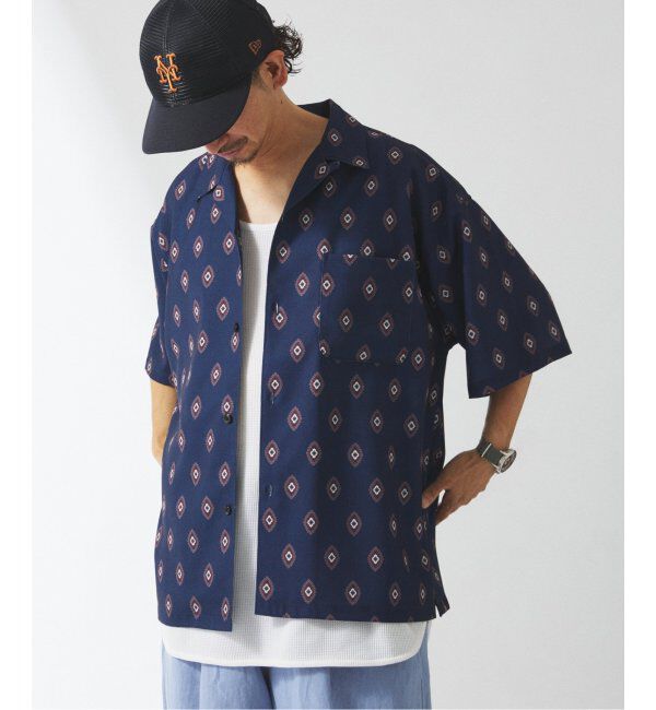 JOURNAL STANDARD relume「ホールパターン プリント オープンカラーシャツ」|シャツ・ブラウス|