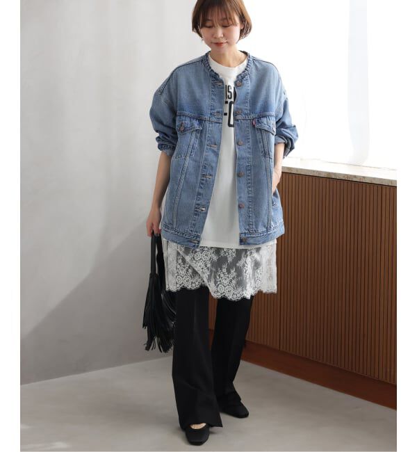 JOURNAL STANDARD relume「［26SS新作］別注【LEVI&rsquo;S】COLLARLESS XL TRUCKER：デニムジャケット」|デニムジャケット|