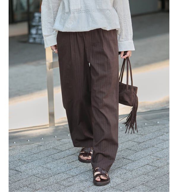 JOURNAL STANDARD「《追加》ウォッシャブルコットンリネンIVISストレートパンツ」|その他|