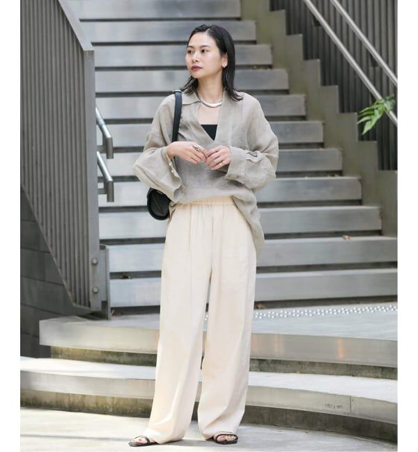 JOURNAL STANDARD「《追加》ウォッシャブルコットンリネンIVISストレートパンツ」|その他|