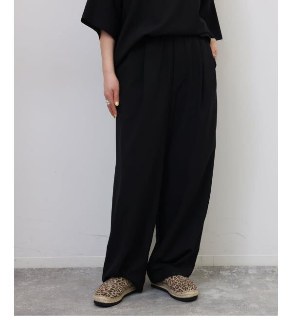 journal standard luxe「《予約》トロピカル タックパンツ」|その他|ブラック