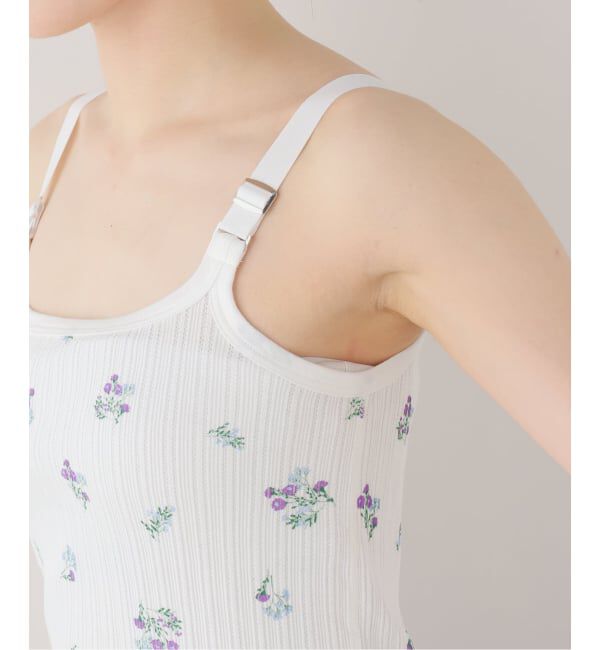 journal standard L'essage「【JANE SMITH/ジェーンスミス】COTTON EYELET RIB FLOWER UP D：キャミソール」|キャミソール|