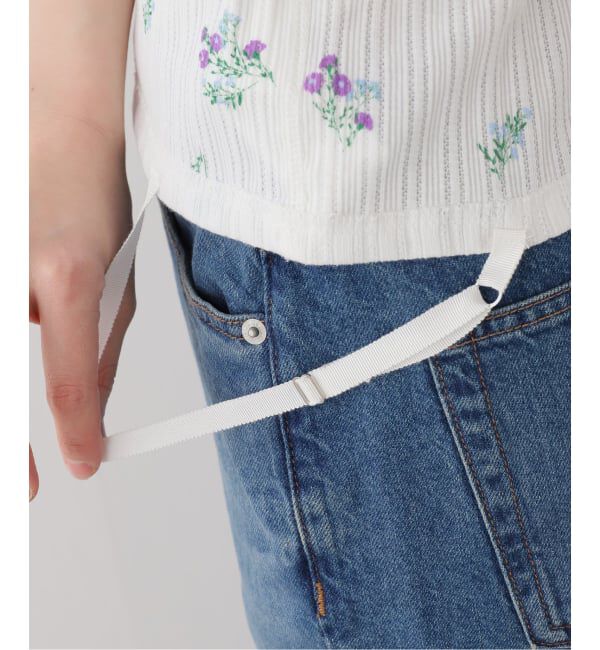 journal standard L'essage「【JANE SMITH/ジェーンスミス】COTTON EYELET RIB FLOWER UP D：キャミソール」|キャミソール|