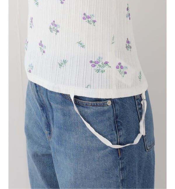 journal standard L'essage「【JANE SMITH/ジェーンスミス】COTTON EYELET RIB FLOWER UP D：キャミソール」|キャミソール|