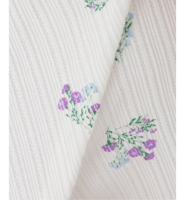 journal standard L'essage「【JANE SMITH/ジェーンスミス】COTTON EYELET RIB FLOWER UP D：キャミソール」|キャミソール|