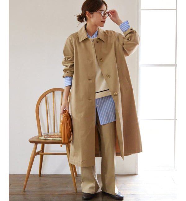 JOURNAL STANDARD relume「《追加2》スーピマコットンステンカラーコート」|ステンカラーコート|