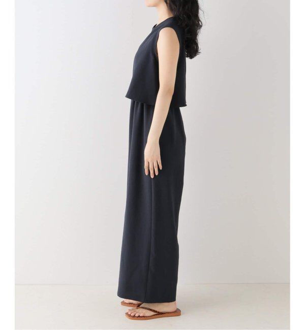 NOBLE「《追加》ダブルクレープスリーブレスオールインワン2」|オールインワン|