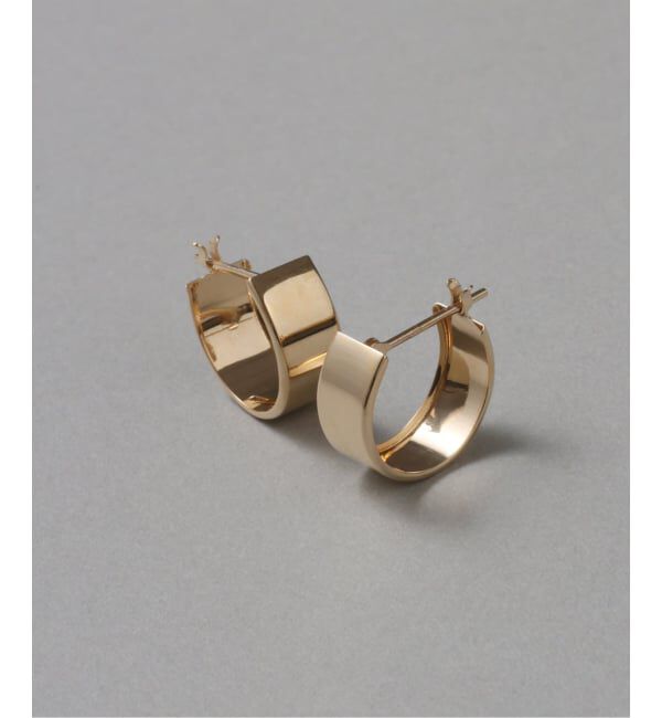 Lilas by Spick&Span「12mmボートフープピアス K10（両耳）」|ピアス|