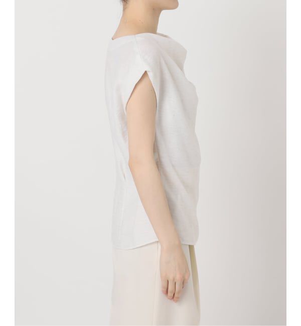 NOBLE「《予約・セットアップ対応》ファジーリネンタックショルダーブラウス」|シャツ・ブラウス|