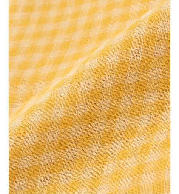 FRAMeWORK「THROW/スロー ライトリネンギンガムチェックストール」|ストール|