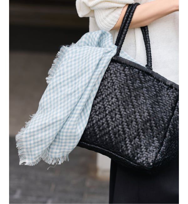 FRAMeWORK「THROW/スロー ライトリネンギンガムチェックストール」|ストール|