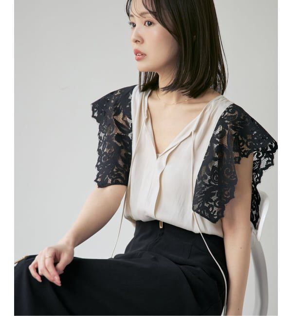 NOBLE「《予約》レーススリーブブラウス」|シャツ・ブラウス|