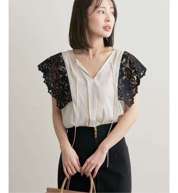 NOBLE「《予約》レーススリーブブラウス」|シャツ・ブラウス|