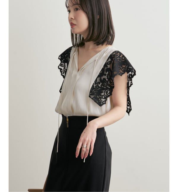 NOBLE「《予約》レーススリーブブラウス」|シャツ・ブラウス|