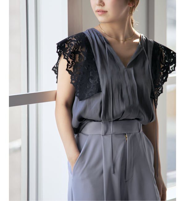 NOBLE「《予約》レーススリーブブラウス」|シャツ・ブラウス|