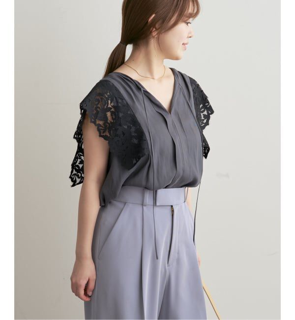 NOBLE「《予約》レーススリーブブラウス」|シャツ・ブラウス|