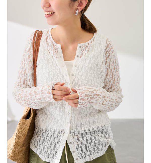 FRAMeWORK「≪予約≫ストレッチレース2WAY-カーディガン」|Tシャツ・カットソー|