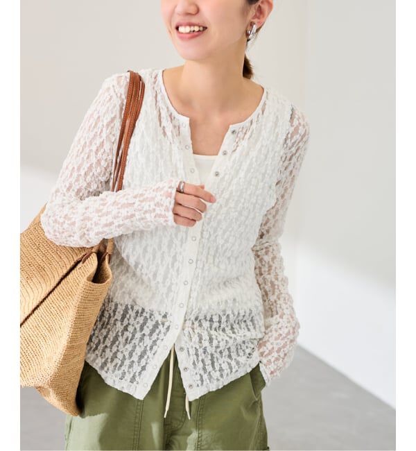 FRAMeWORK「≪予約≫ストレッチレース2WAY-カーディガン」|Tシャツ・カットソー|