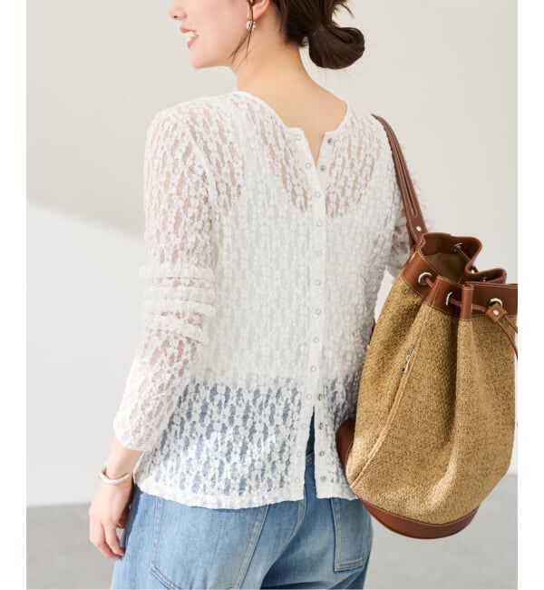 FRAMeWORK「≪予約≫ストレッチレース2WAY-カーディガン」|Tシャツ・カットソー|