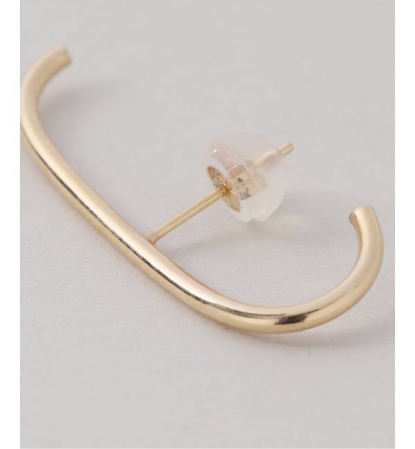 Lilas by Spick&Span「《予約》J型パイプピアスL K10（両耳）」|ピアス|