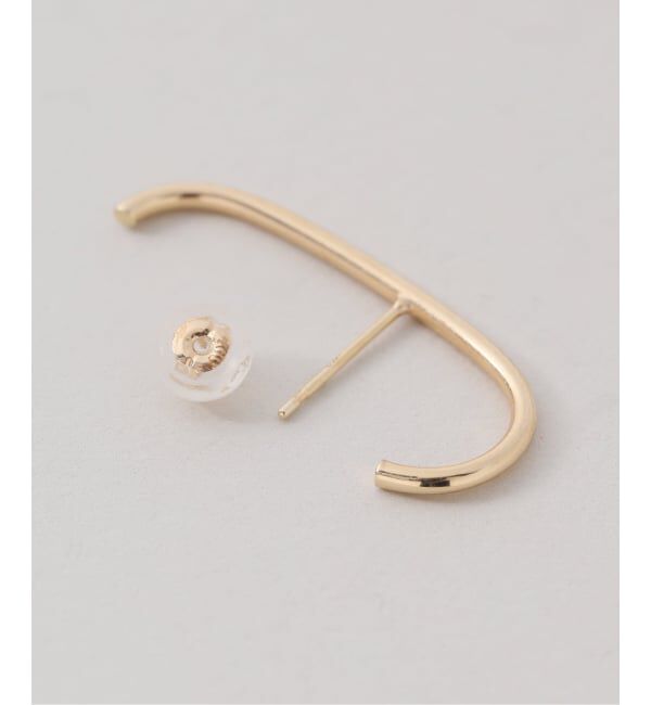 Lilas by Spick&Span「《予約》J型パイプピアスL K10（両耳）」|ピアス|