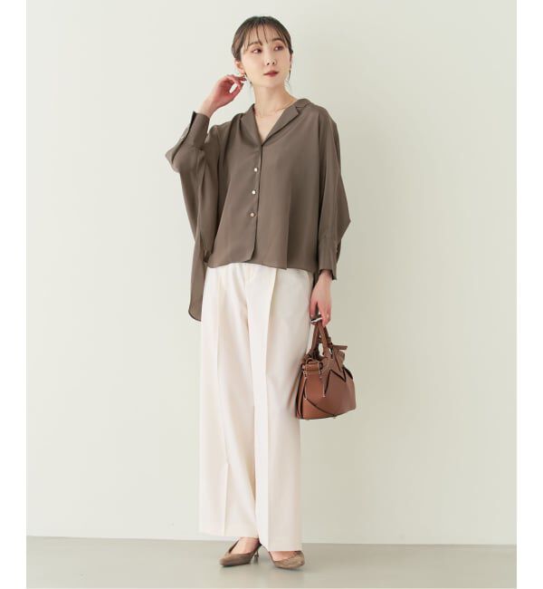NOBLE「《予約》ゴールドボタンニュアンスシャツ」|シャツ・ブラウス|