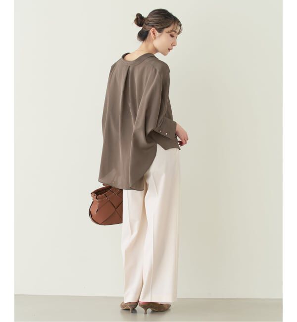 NOBLE「《予約》ゴールドボタンニュアンスシャツ」|シャツ・ブラウス|