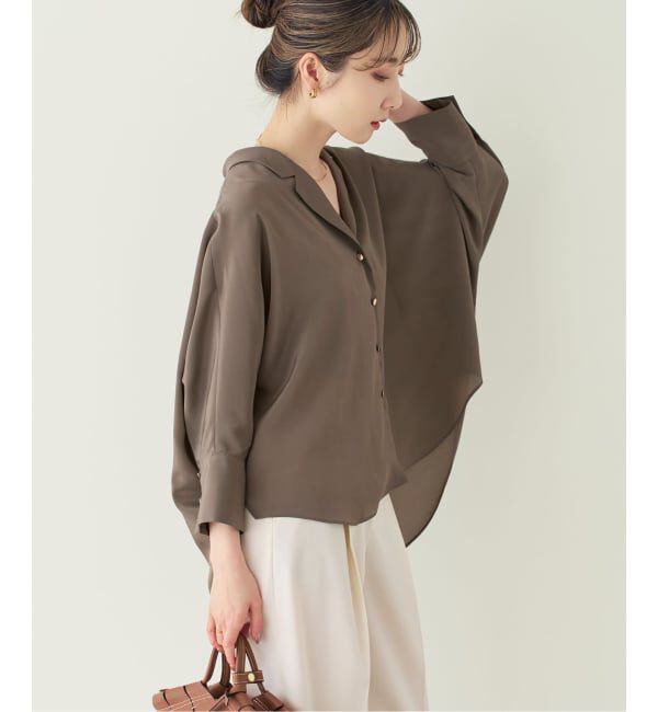 NOBLE「《予約》ゴールドボタンニュアンスシャツ」|シャツ・ブラウス|