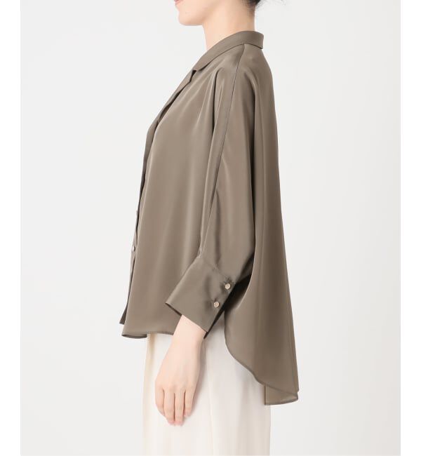 NOBLE「《予約》ゴールドボタンニュアンスシャツ」|シャツ・ブラウス|