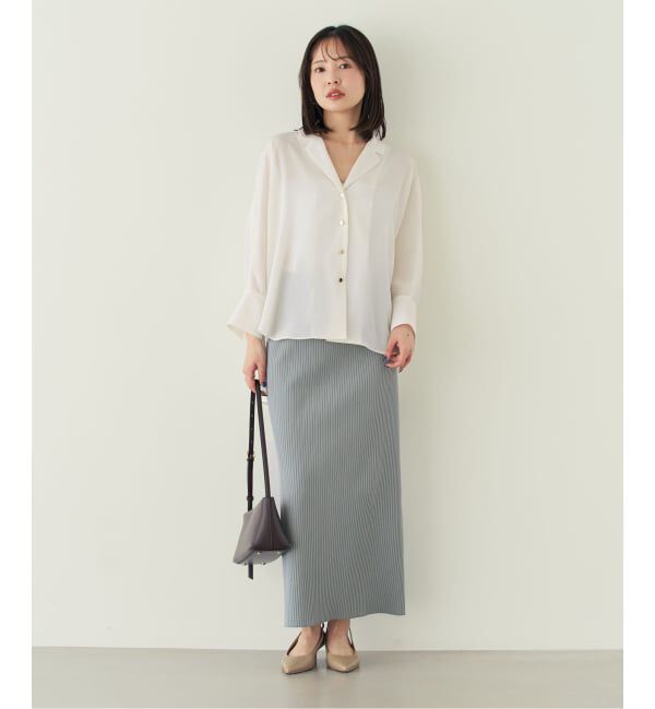 NOBLE「《予約》ゴールドボタンニュアンスシャツ」|シャツ・ブラウス|