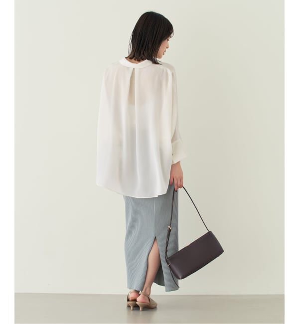 NOBLE「《予約》ゴールドボタンニュアンスシャツ」|シャツ・ブラウス|