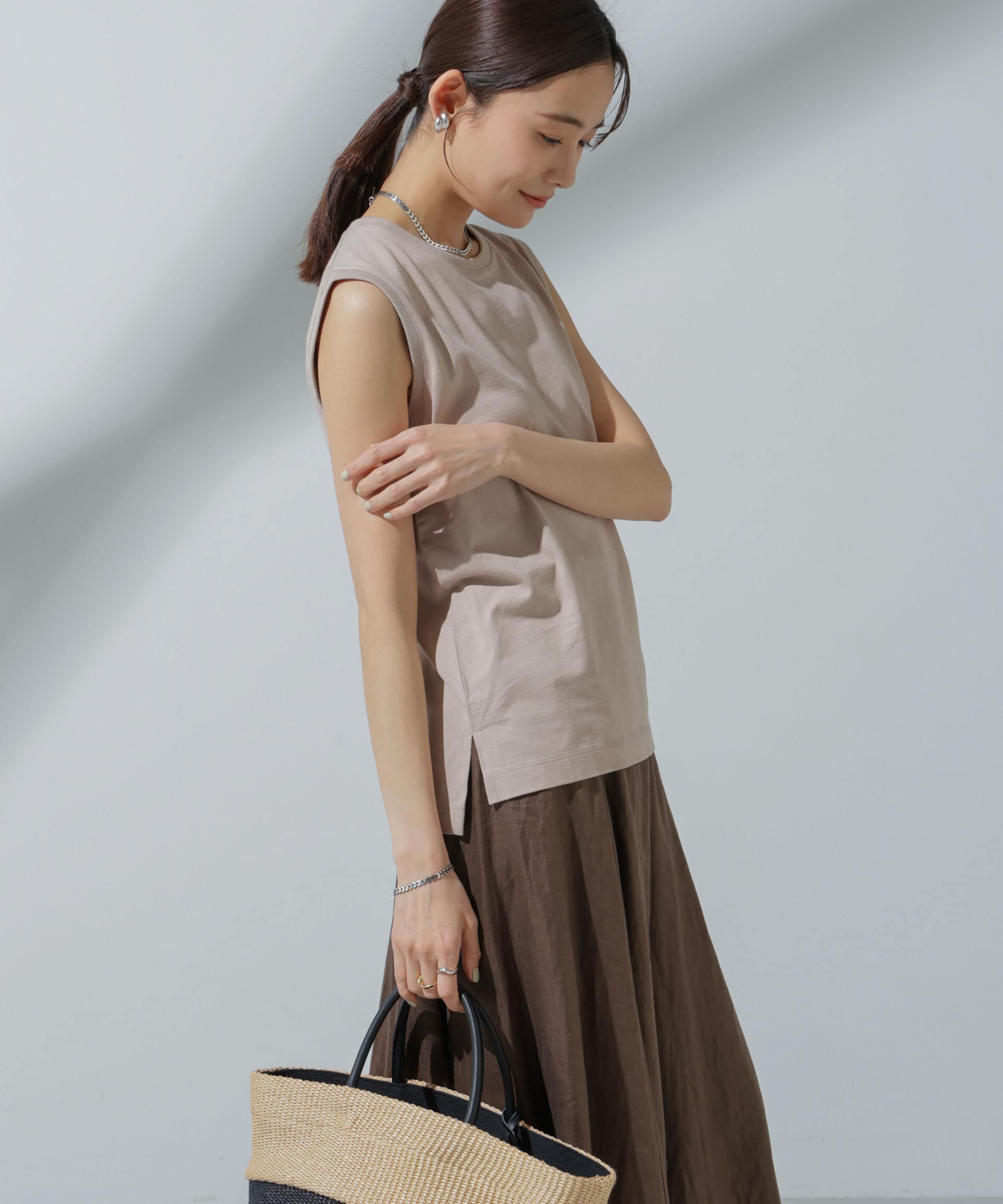 nano･universe「Anti Soaked(R) 汗染み防止 ノースリーブTシャツ」|Tシャツ・カットソー|