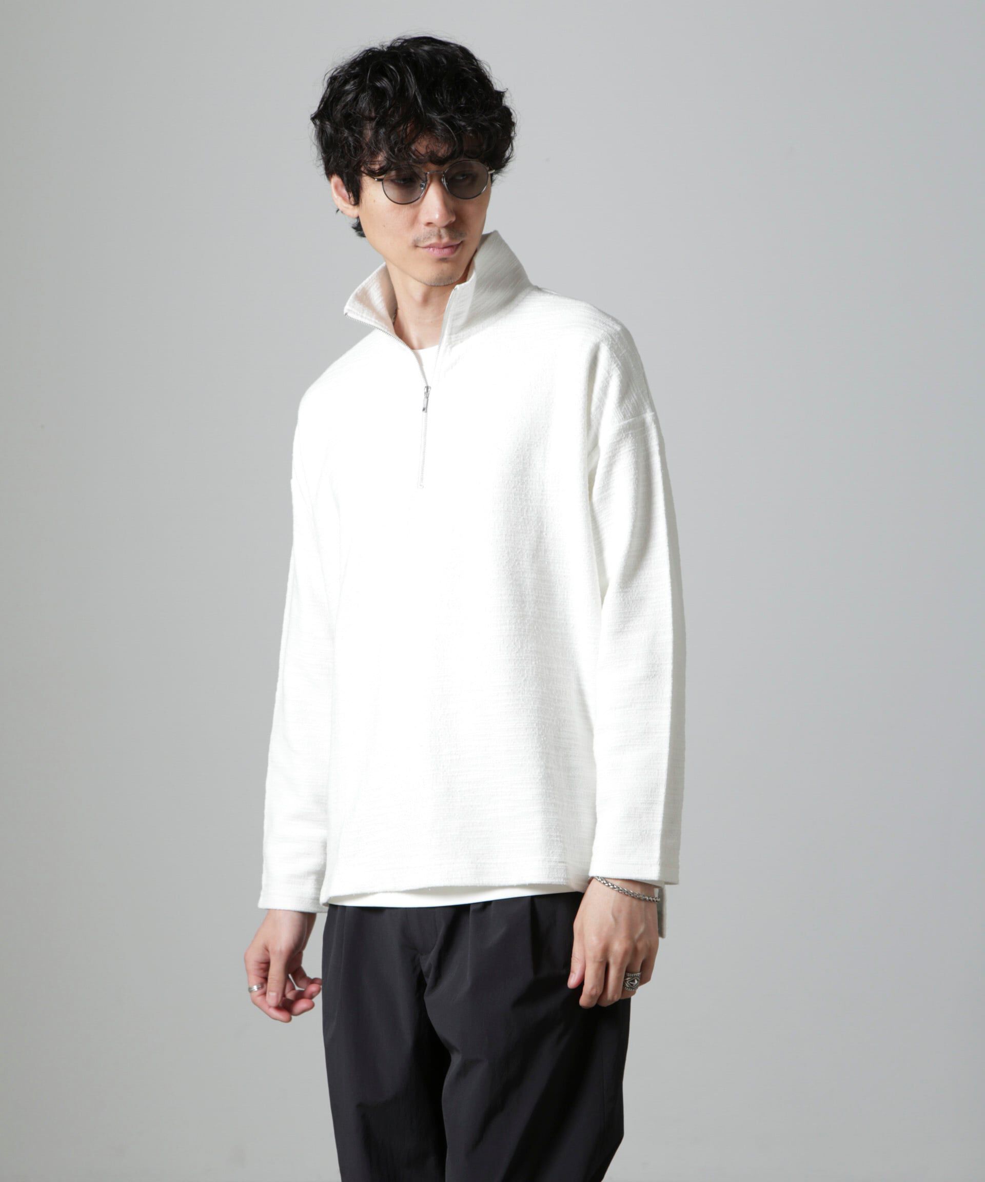 nano･universe「ブークレジャガード ハーフZIP 長袖」|Tシャツ・カットソー|