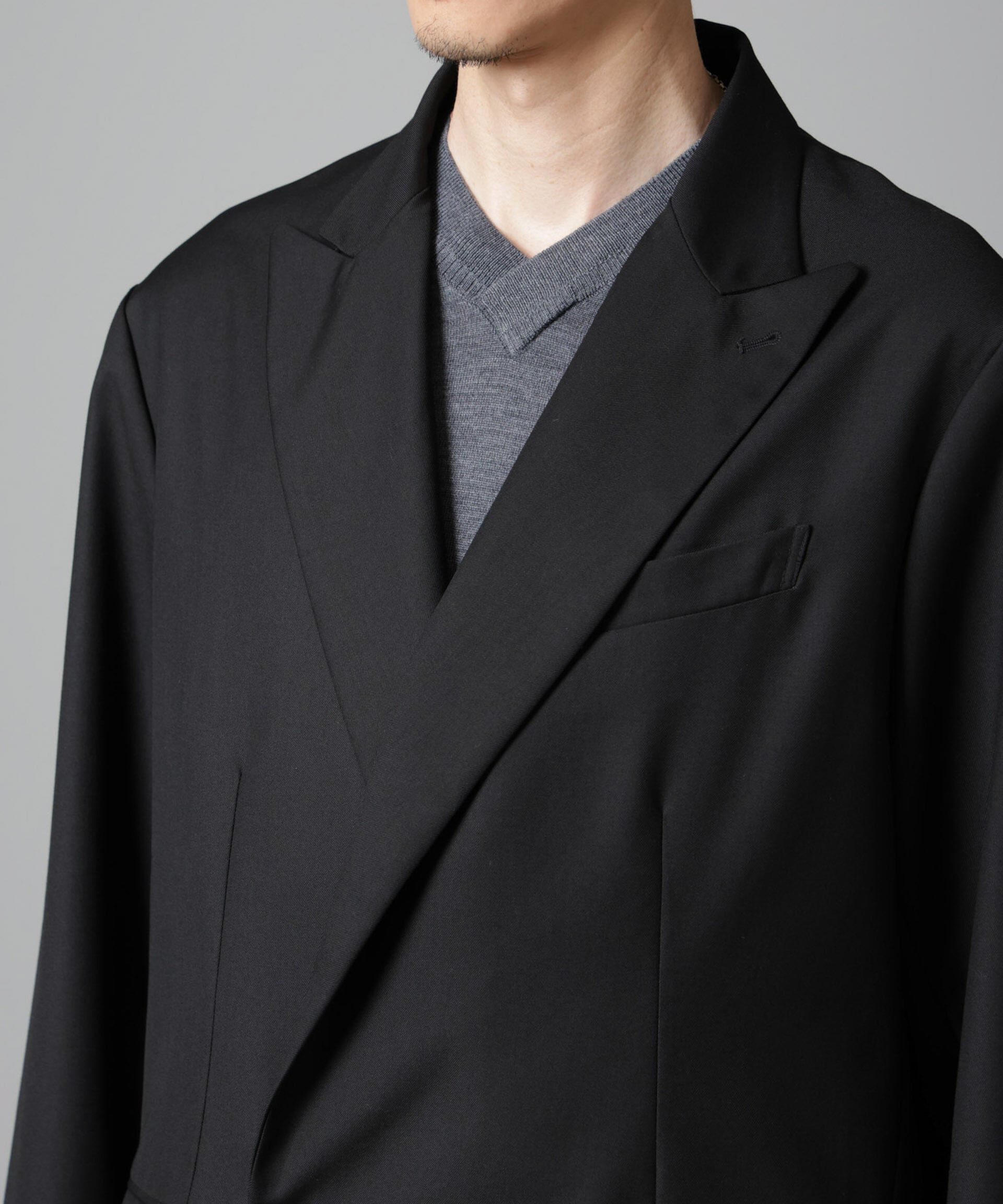 nano･universe「ヴィンテージライク ピークドラペルダブルジャケット」|テーラードジャケット|