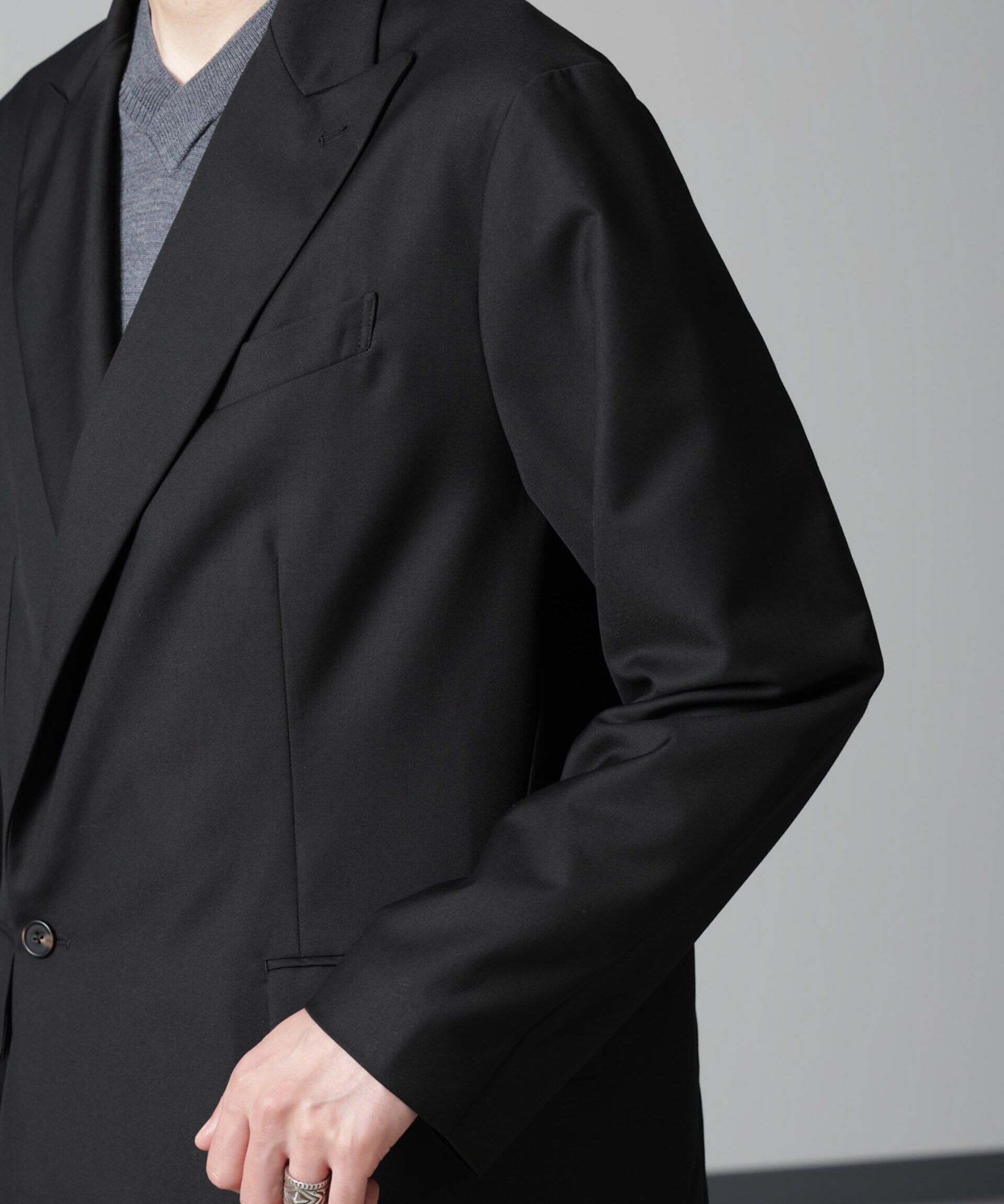 nano･universe「ヴィンテージライク ピークドラペルダブルジャケット」|テーラードジャケット|