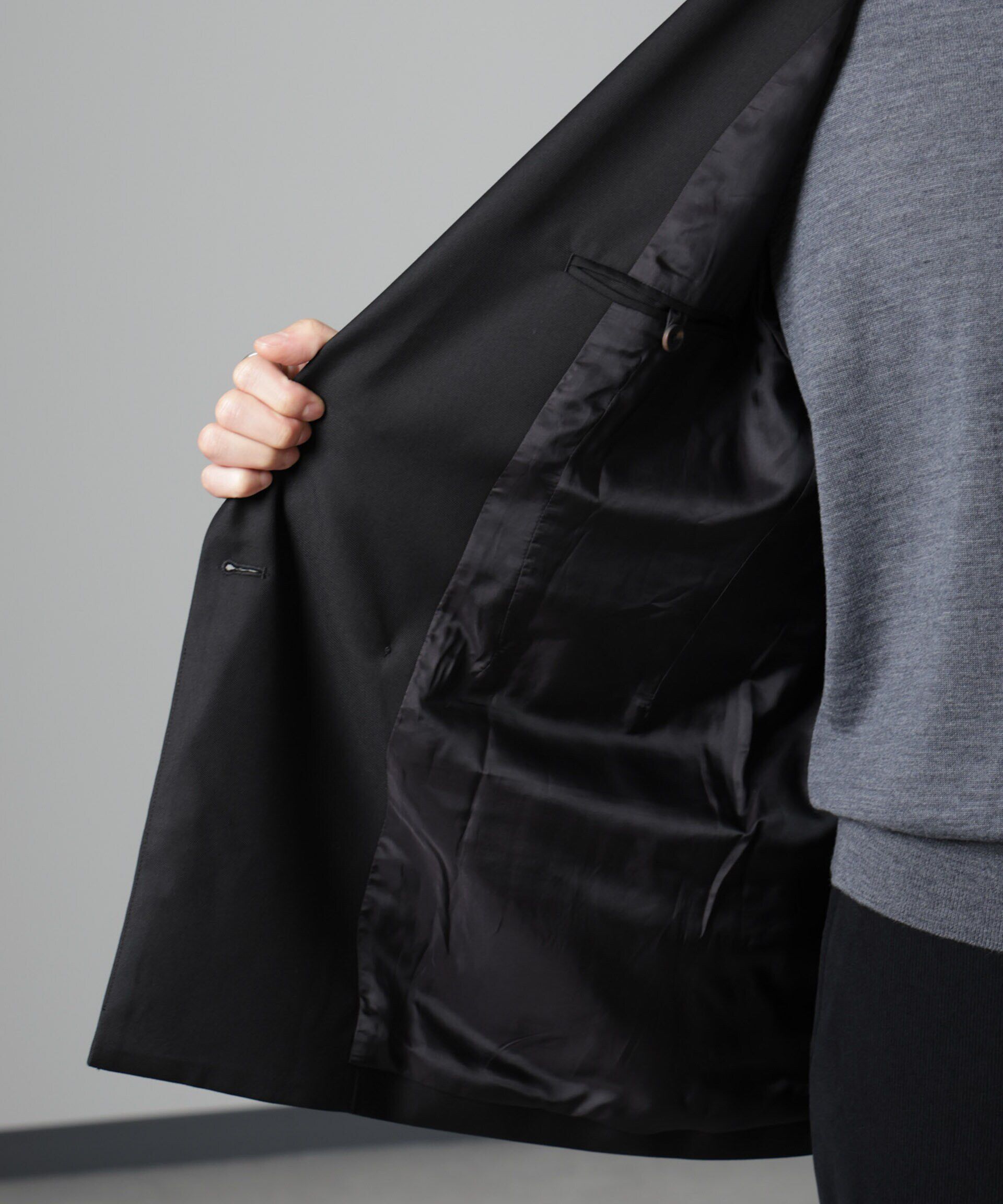 nano･universe「ヴィンテージライク ピークドラペルダブルジャケット」|テーラードジャケット|