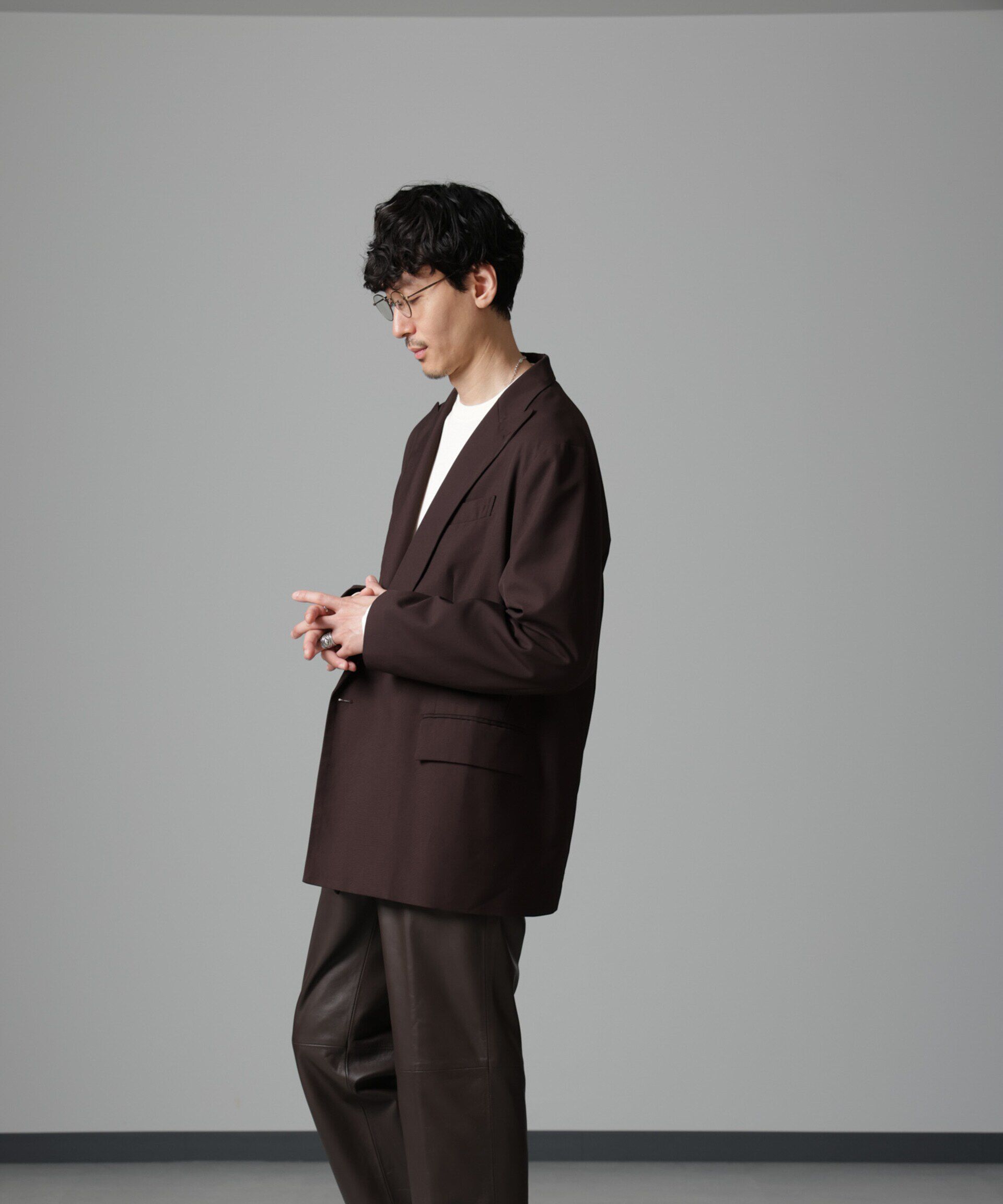 nano･universe「ヴィンテージライク ピークドラペルダブルジャケット」|テーラードジャケット|